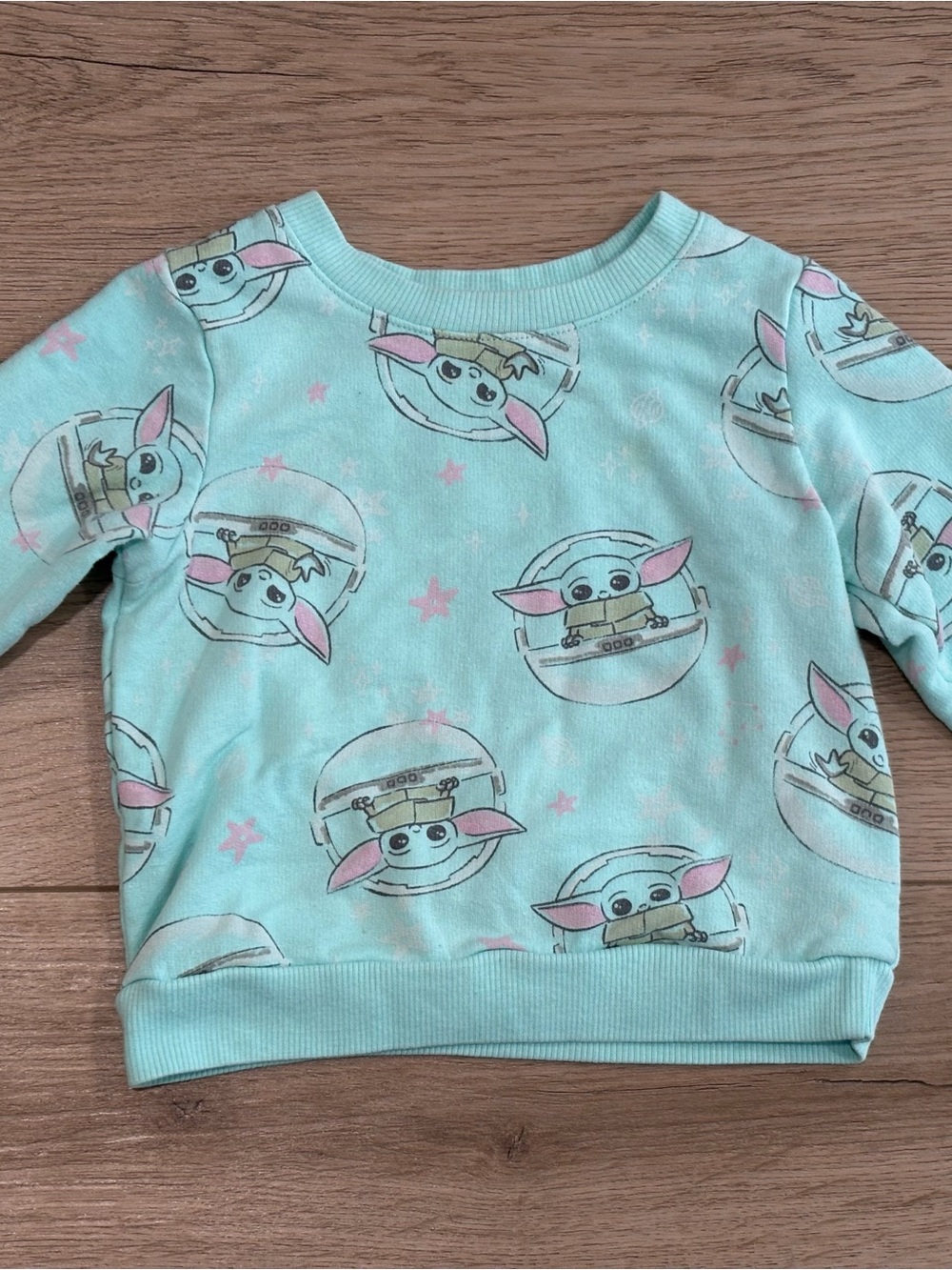 Star Wars Baby Yoda Mint Pullover Sweatshirt - Kids